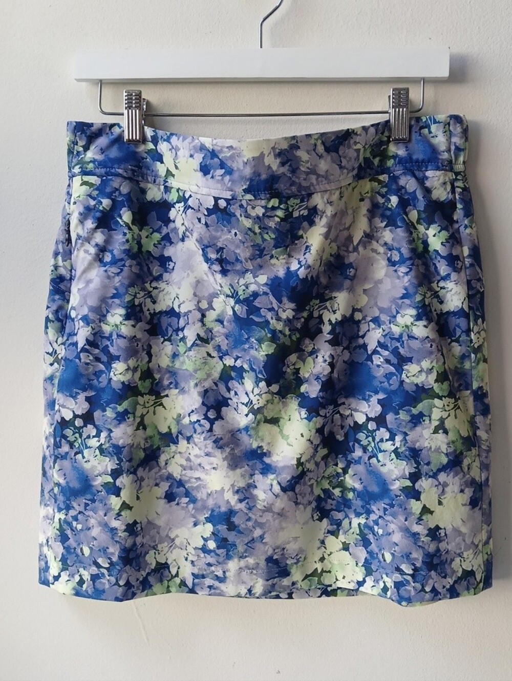 J. Jill Fit Active Skirt Blue Watercolor Print Women's Small